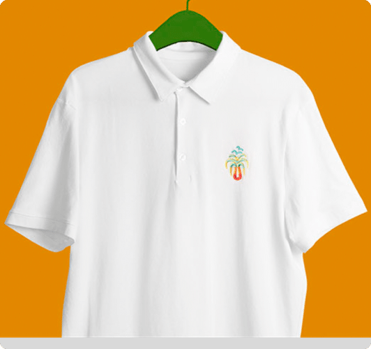 Camiseta polo blanca de La Palma es Vida